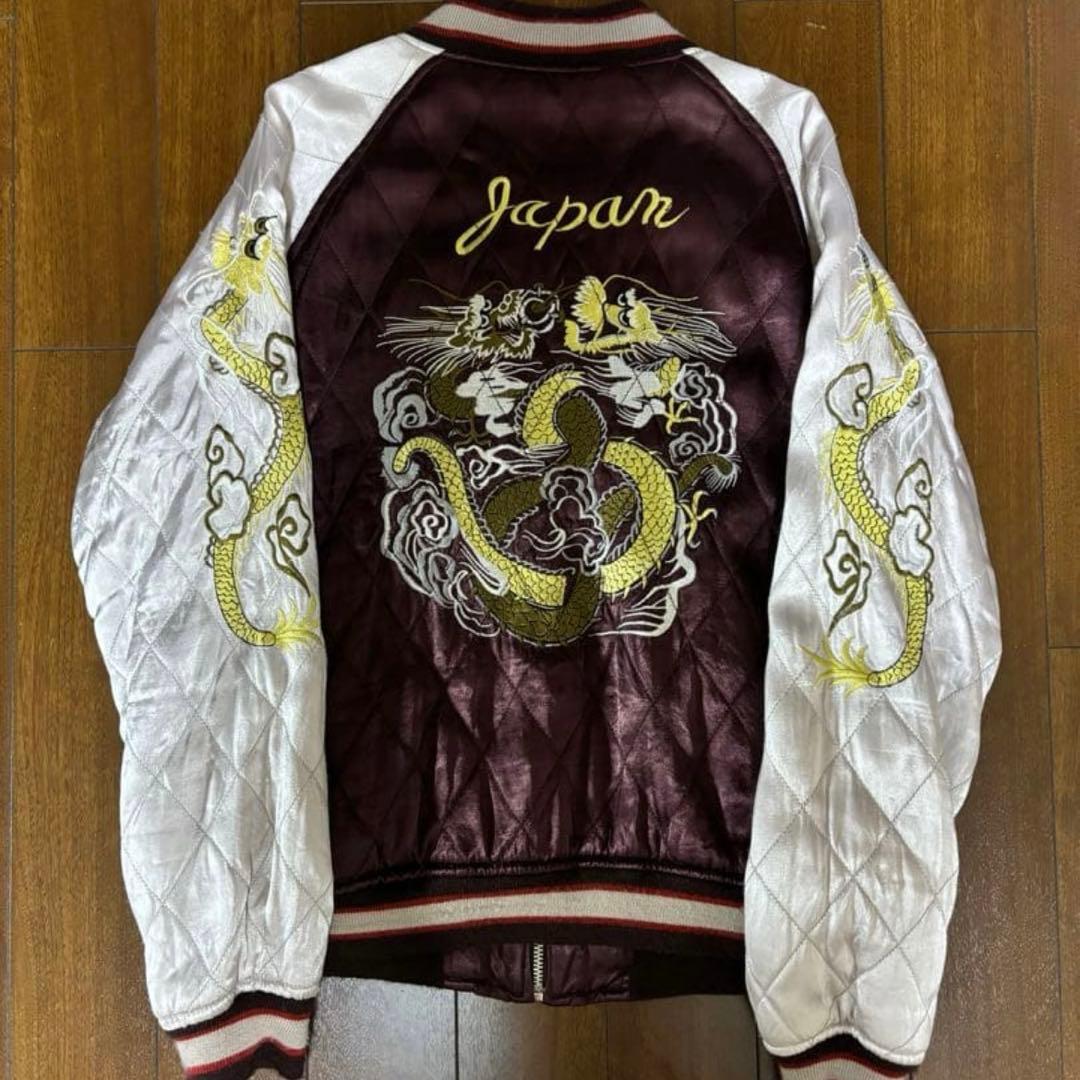 【超希少】状態◎ HOUSTON 刺繍スカジャン Mサイズ