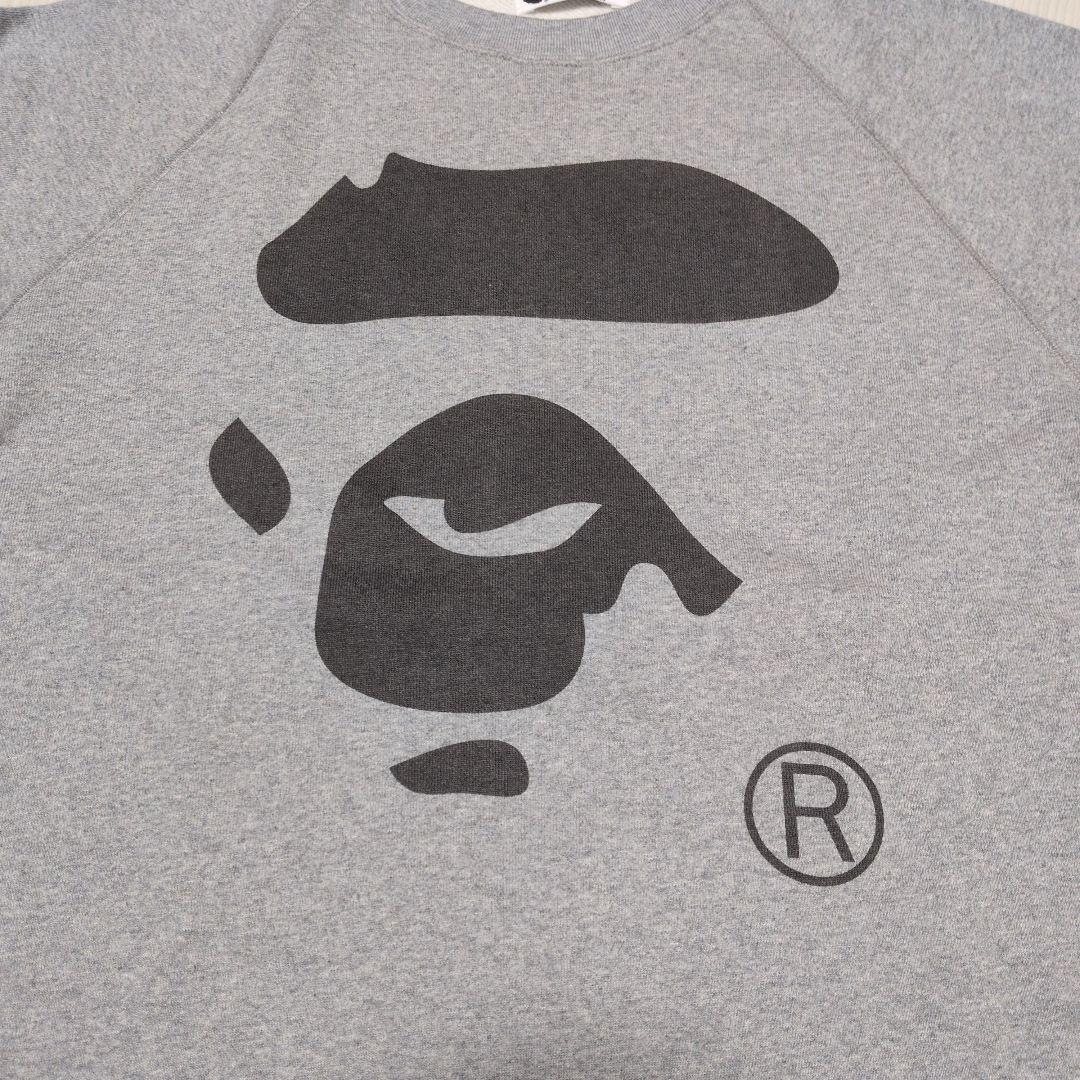 A BATHING APE BAPE グレー スウェット トレーナー L