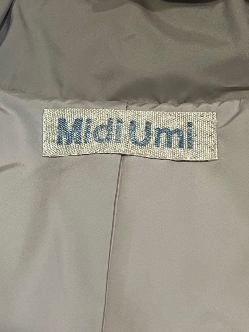 【Midi Umi】人気型 フード付きロングダウンコート　ベージュ　軽量