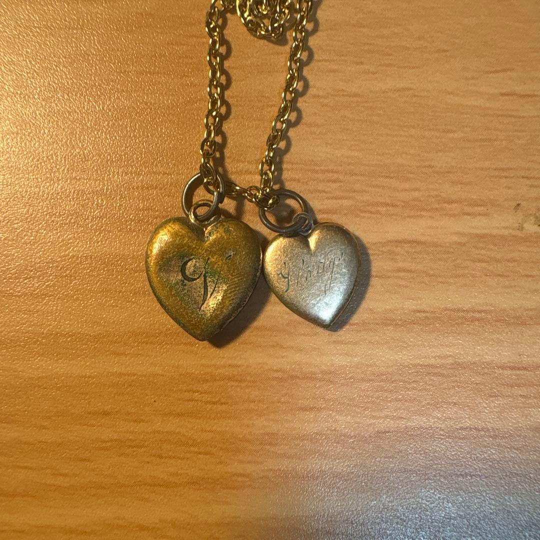 スイートハートジュエリー　ゴールド ハート型チャーム ネックレス　2個セット