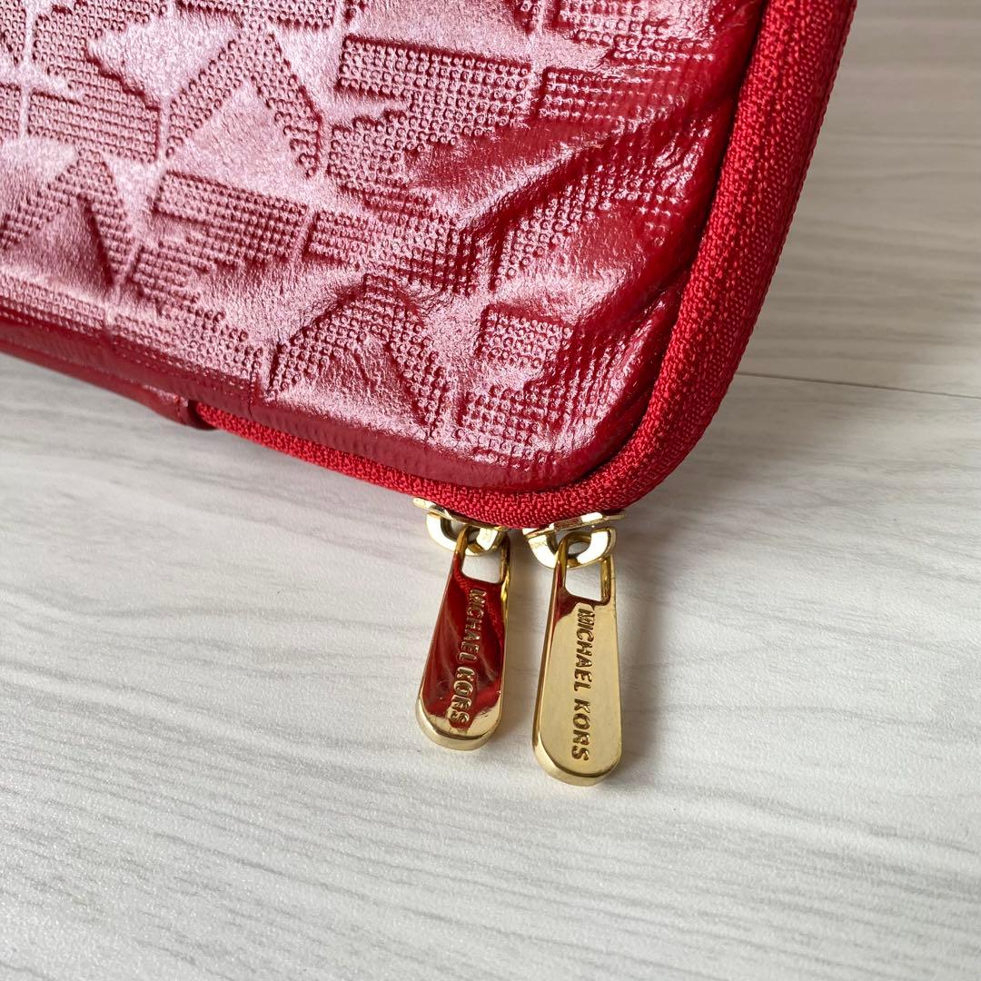 希少 MICHEL KORS iPad ケース レッド 赤 ゴールド タブレット