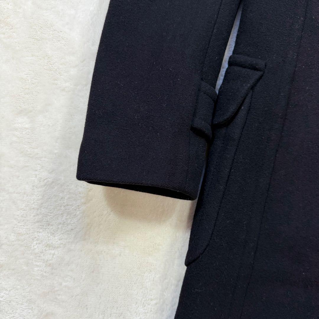 極美品 Drawer ドゥロワー ダッフルコート ロング丈 ウール 黒 38 M