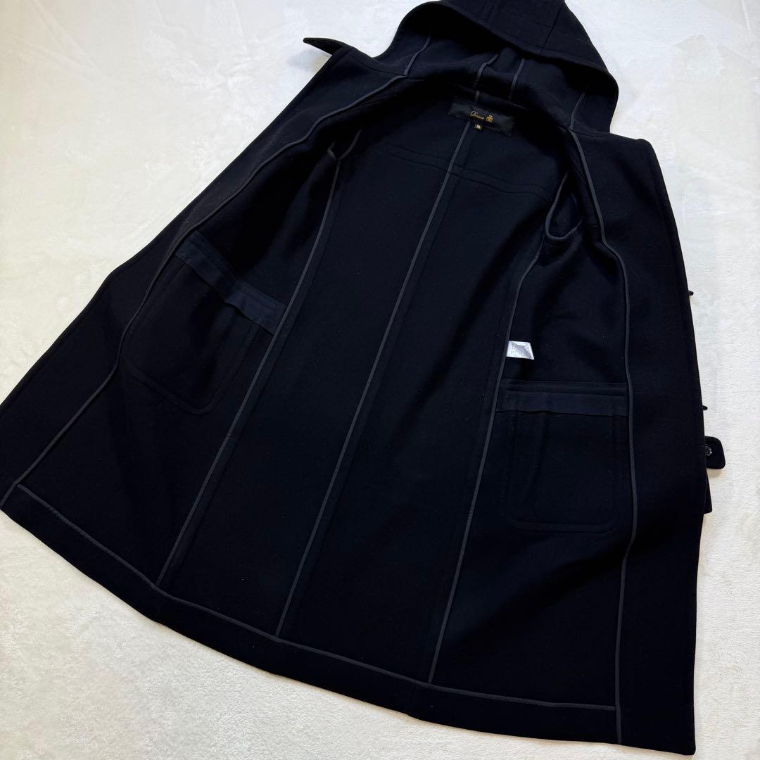 極美品 Drawer ドゥロワー ダッフルコート ロング丈 ウール 黒 38 M