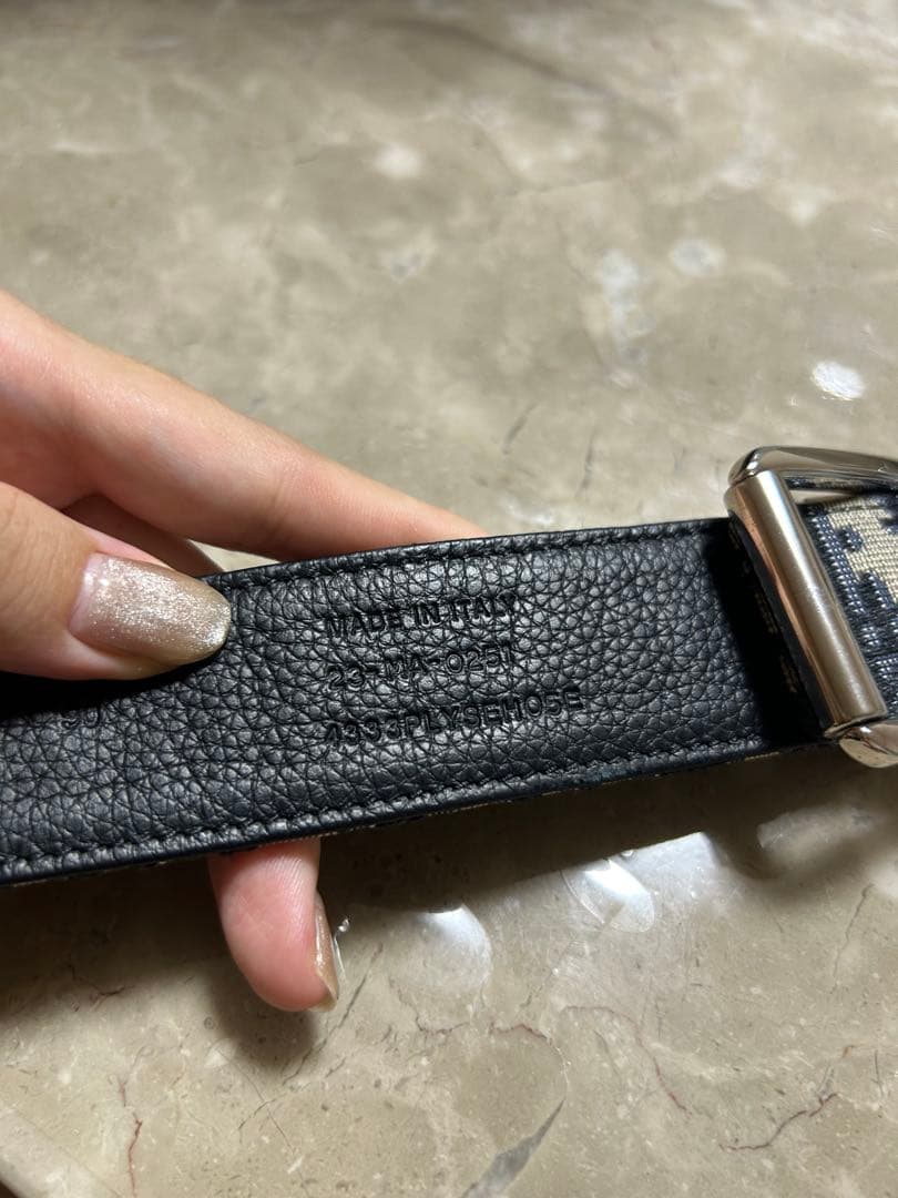 Dior　ベルト ディオールオブリークジャカード & グレインドカーフスキン