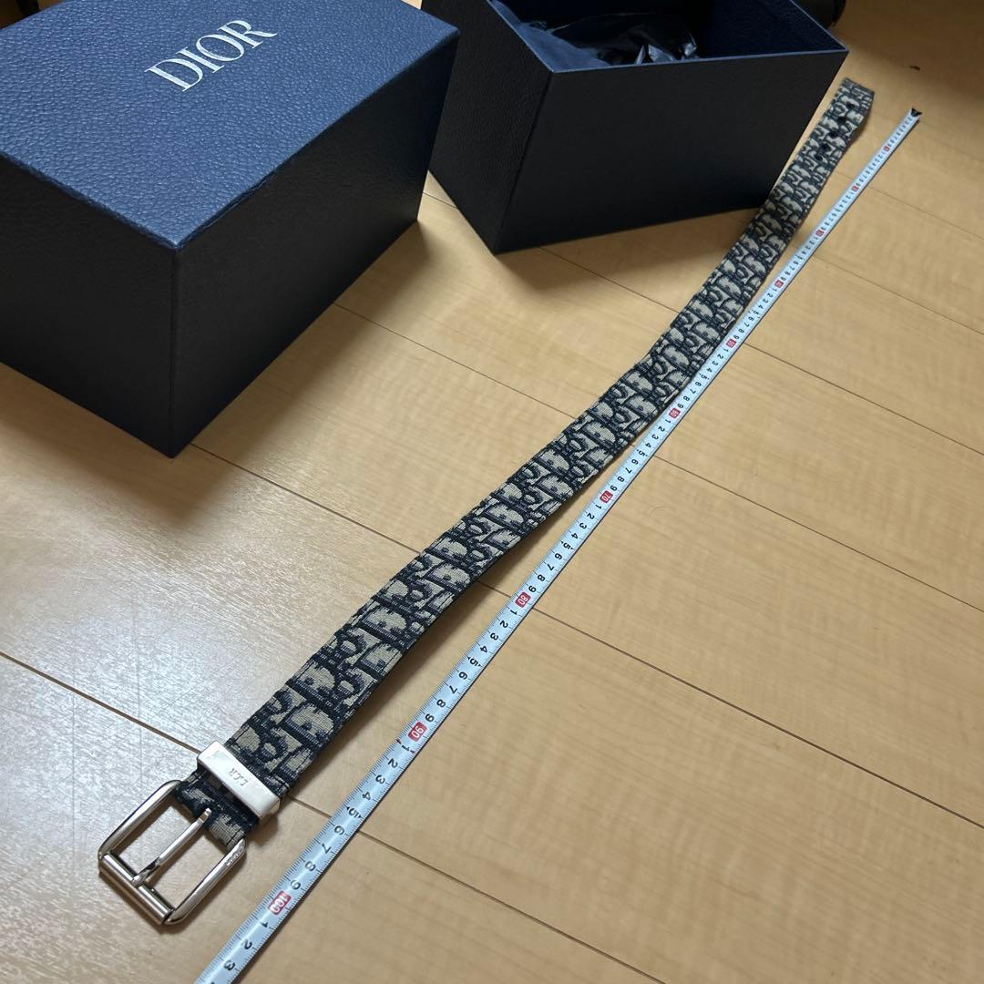 Dior　ベルト ディオールオブリークジャカード & グレインドカーフスキン
