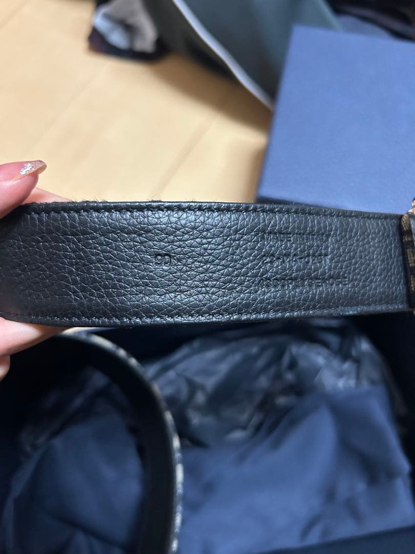 Dior　ベルト ディオールオブリークジャカード & グレインドカーフスキン