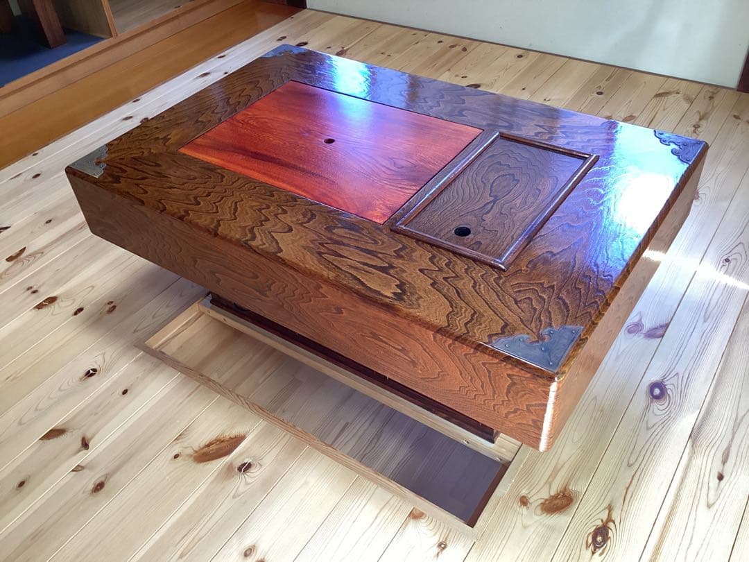 アンティーク　座卓　囲炉火鉢　関西火鉢　古民家家具