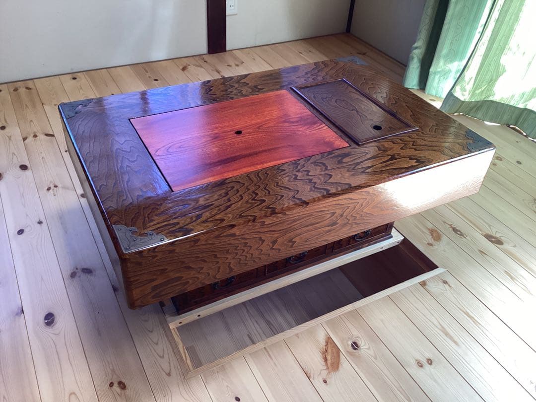 アンティーク　座卓　囲炉火鉢　関西火鉢　古民家家具