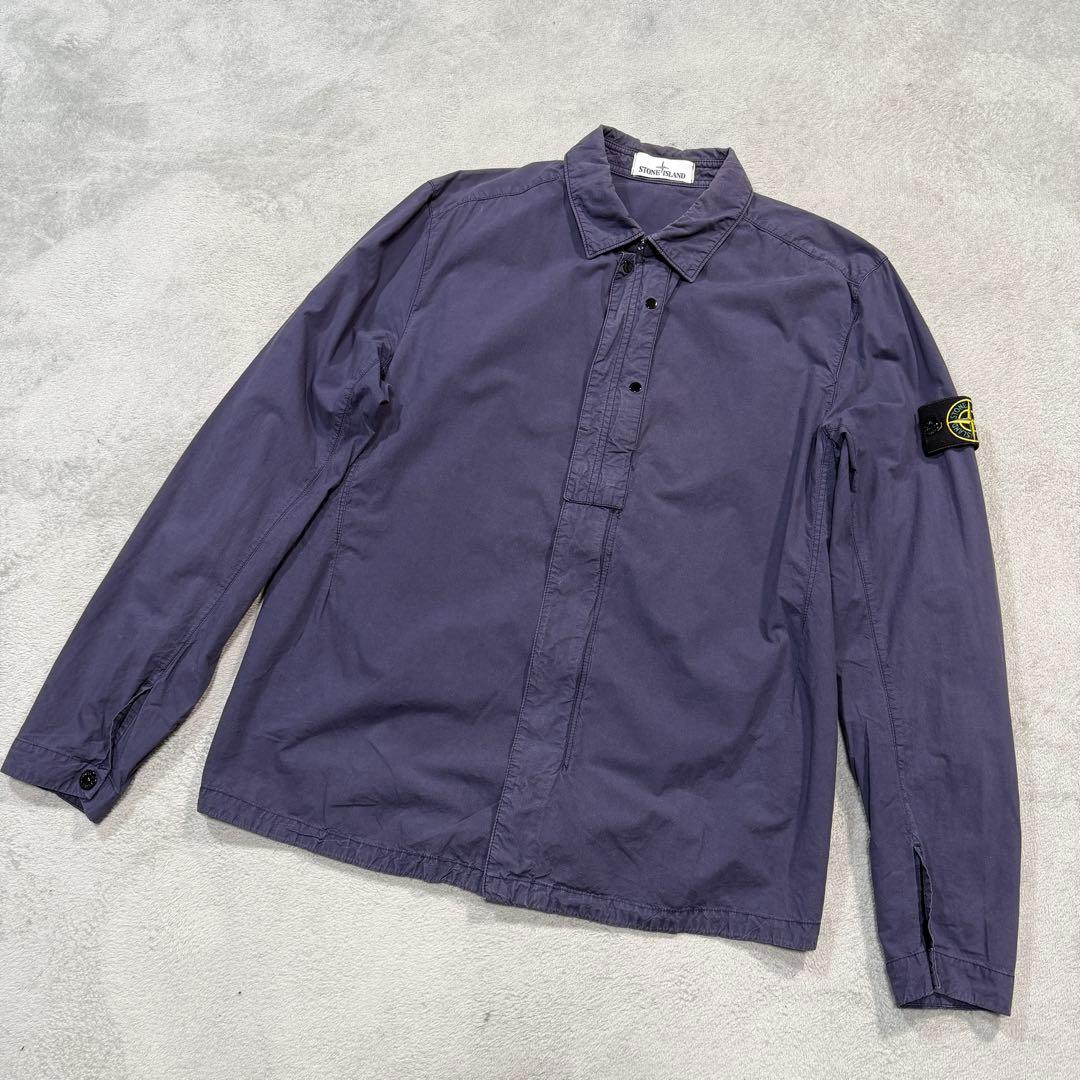 ストーンアイランド　ネイビー　長袖シャツ　Lサイズ 641510510