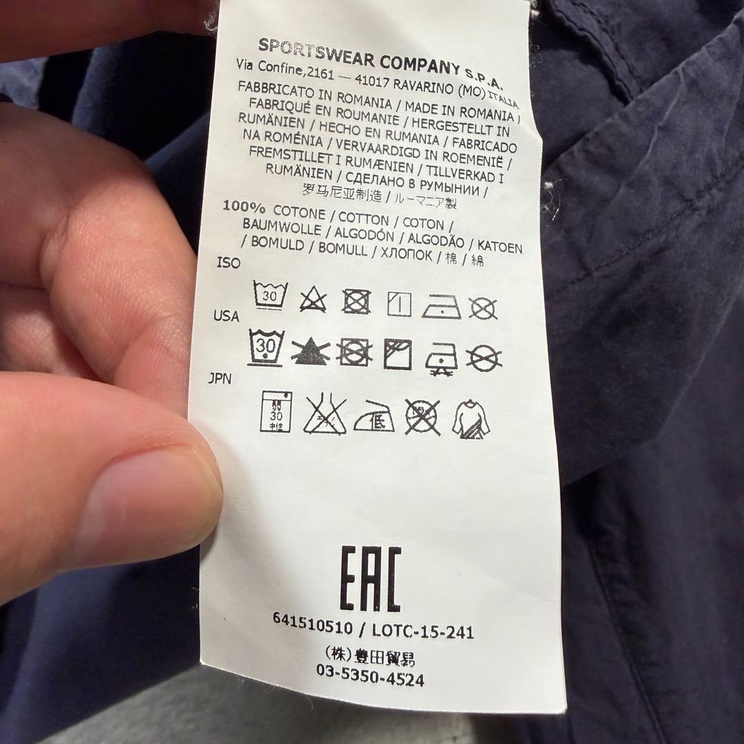 ストーンアイランド　ネイビー　長袖シャツ　Lサイズ 641510510