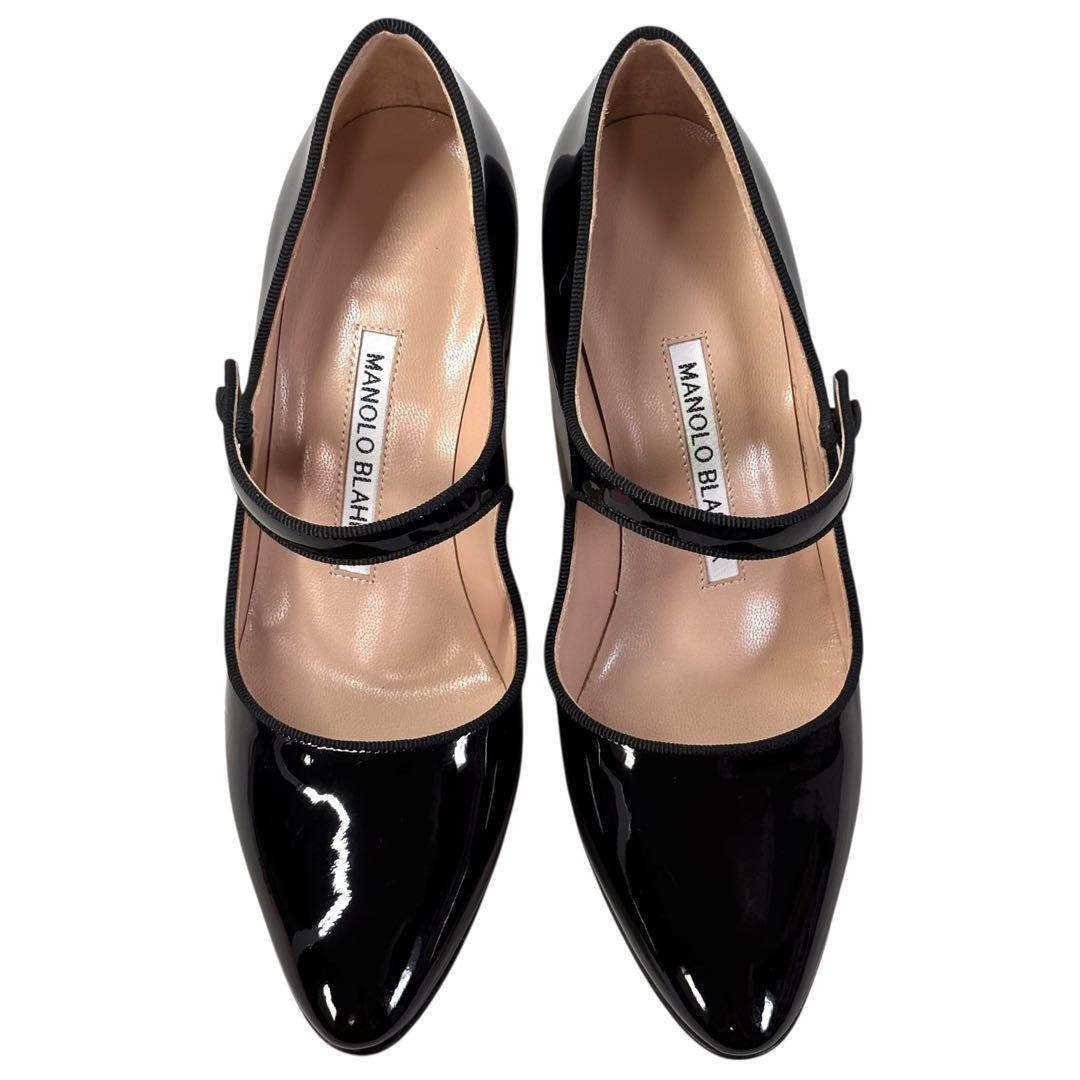 マノロブラニク 35 1/2 22.5 メリージェーン パンプス ブラック