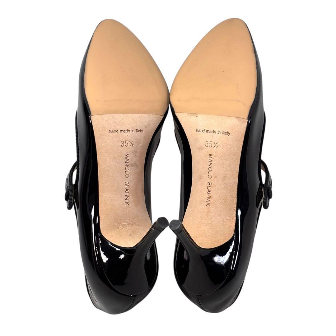 マノロブラニク 35 1/2 22.5 メリージェーン パンプス ブラック