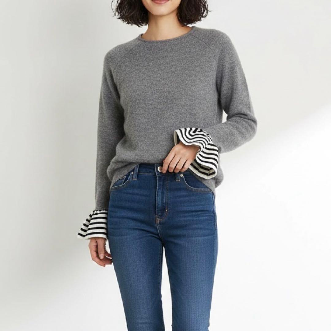 BORDERS at BALCONY ベルスリーブ モヘア ニット 日本製