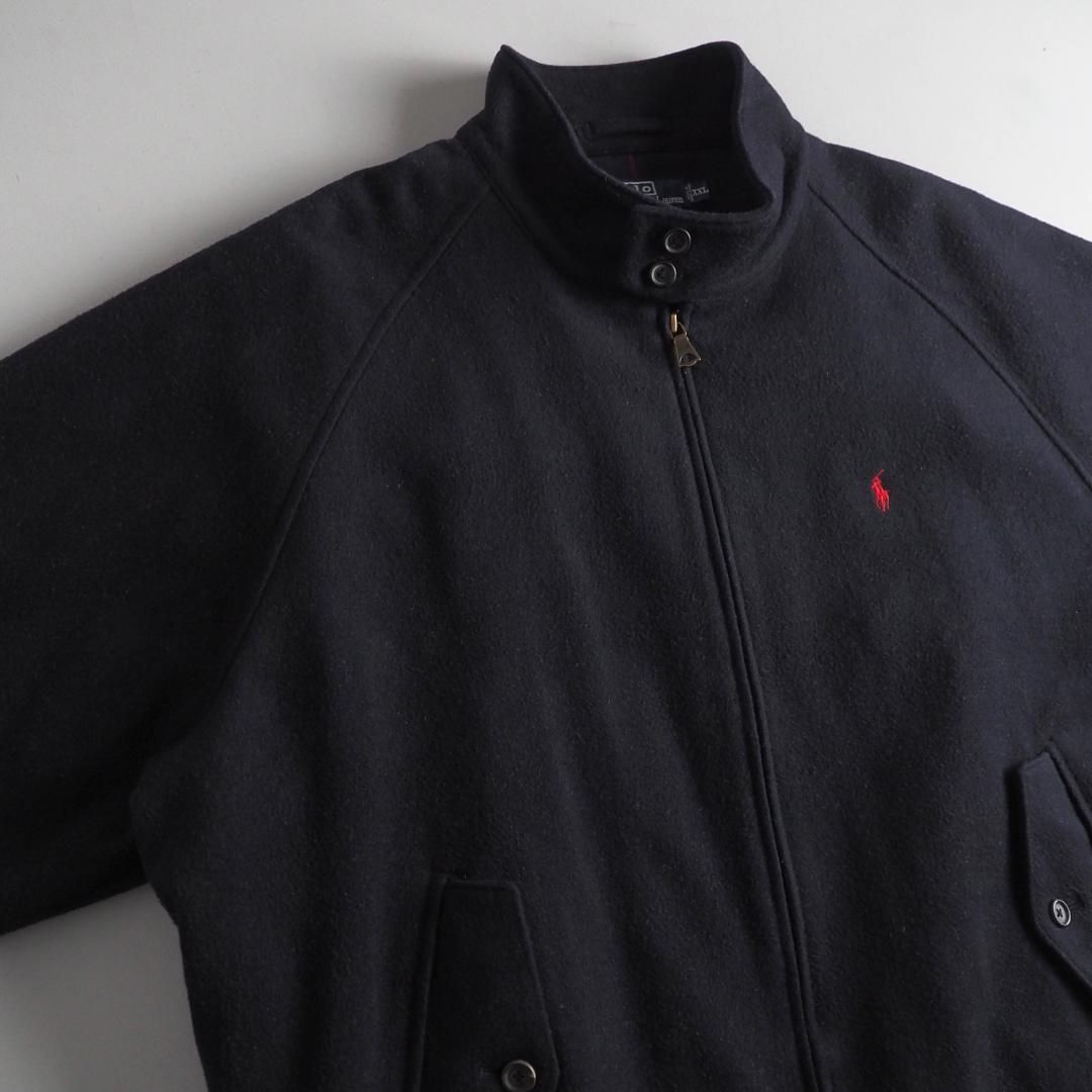 ラルフローレン　ウールジャケット　裏地チェック　ビッグサイズ　ブラック　美品