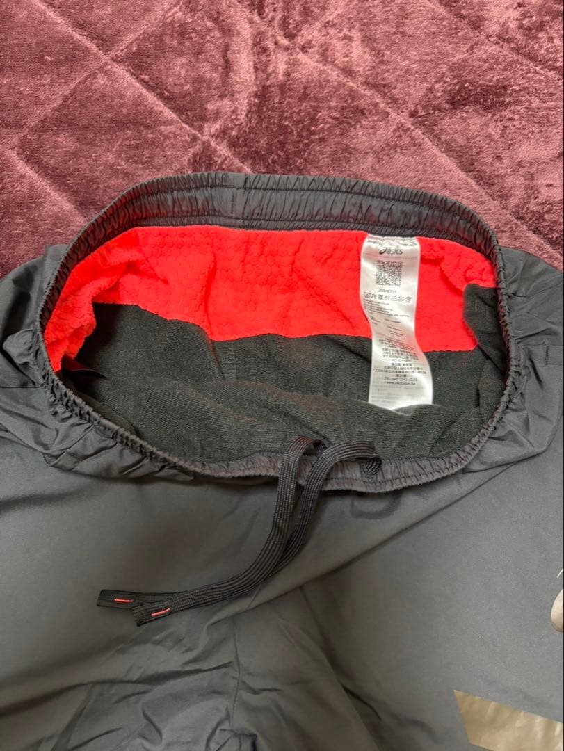 アシックス ウインドブレーカー裏トリコット上下セット 青　Ｌサイズ