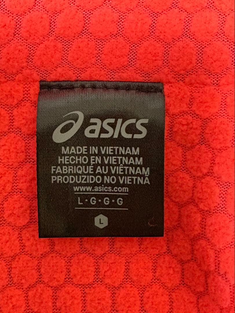 アシックス ウインドブレーカー裏トリコット上下セット 青　Ｌサイズ