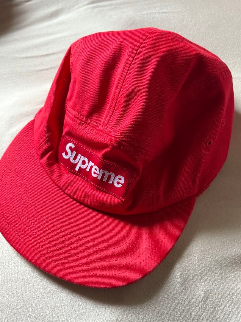 Supreme 赤 タオル生地 リバーシブル　キャップ