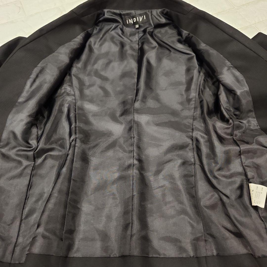 美品✨INDIVI パンツスーツ　スカート　３点セット　ブラック　リクルート　M