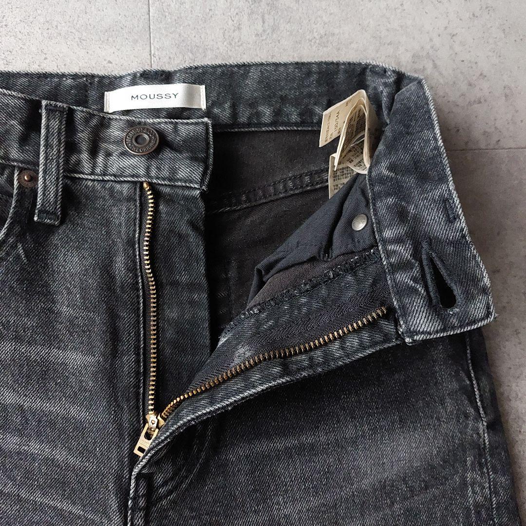 美品 MOUSSY MVS BLACK FLARE 23 マウジー フレアデニム