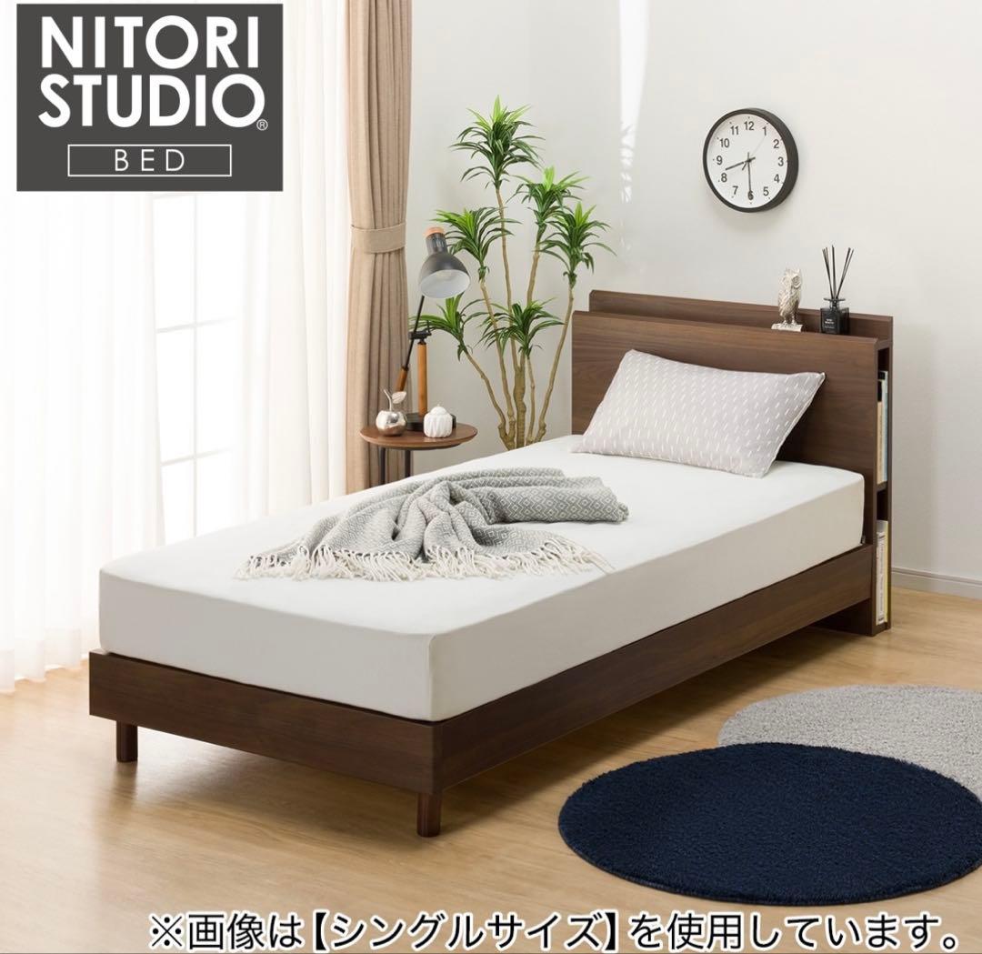 【広島県】ベッドフレーム　セミダブル　スプリングマットレス付