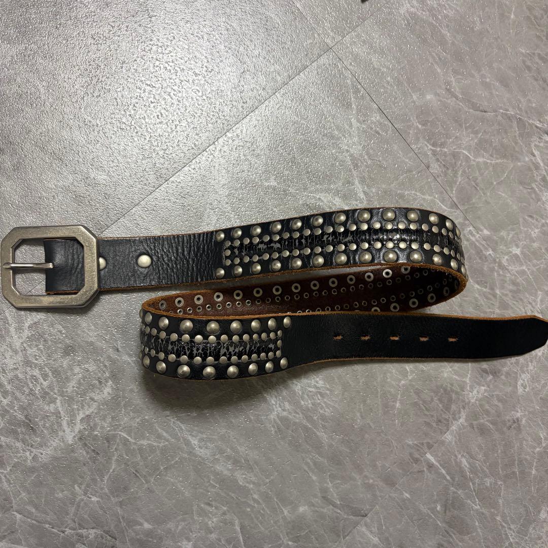 小物 y2k archive grunge leather belt