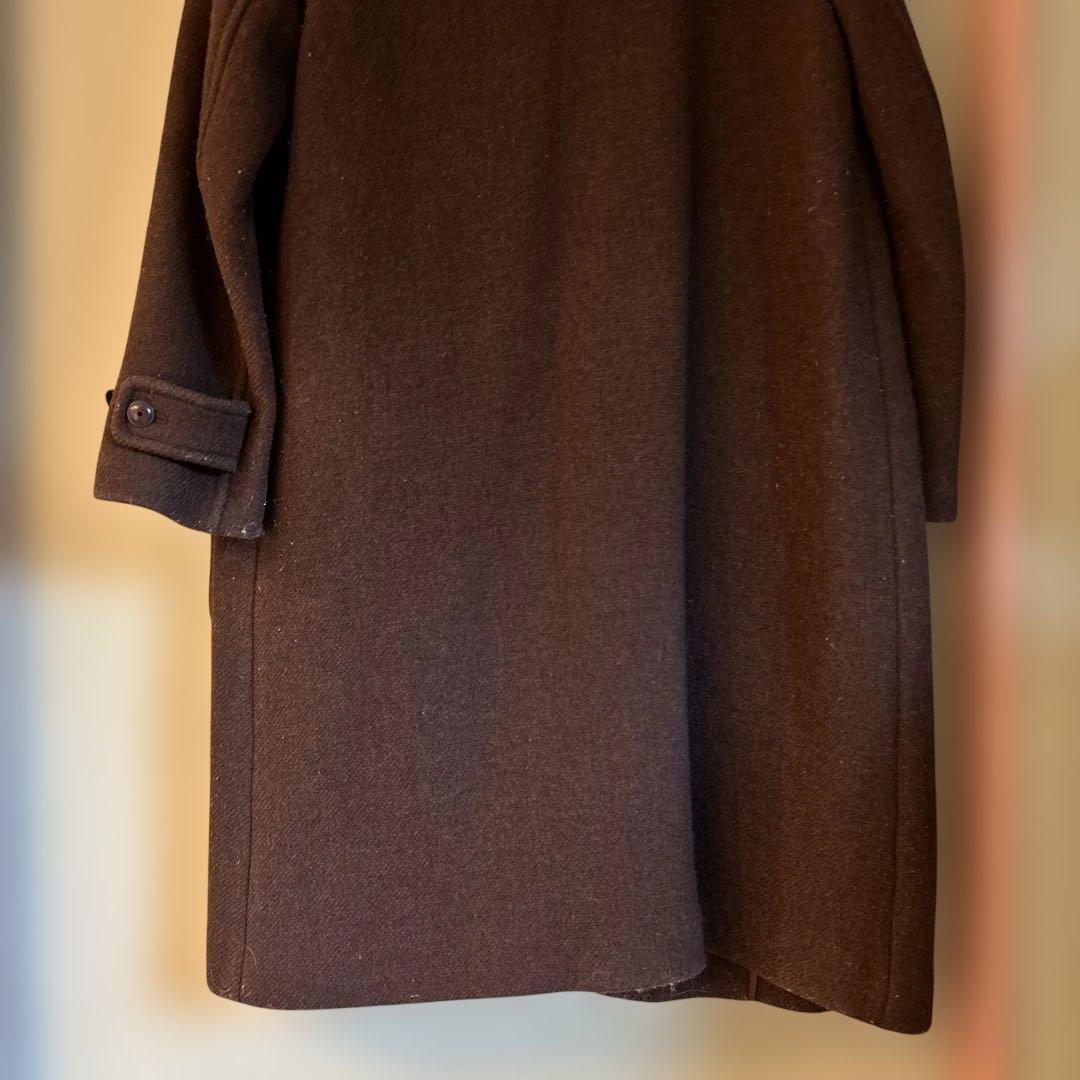 ミナペルホネン　ダークブラウン ダッフルコート フード付き