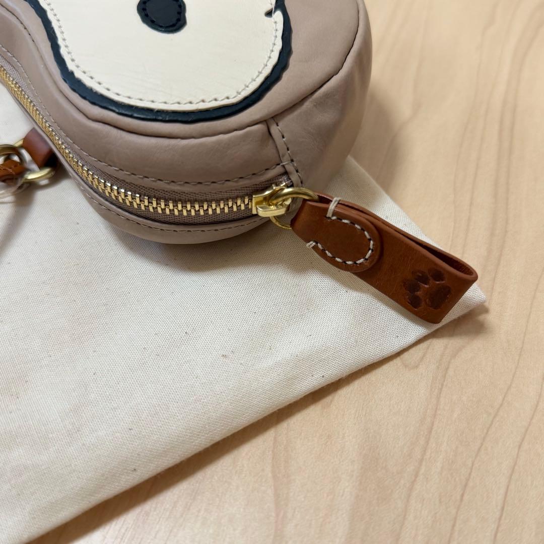 未使用 genten ゲンテン スヌーピー レザーポーチ