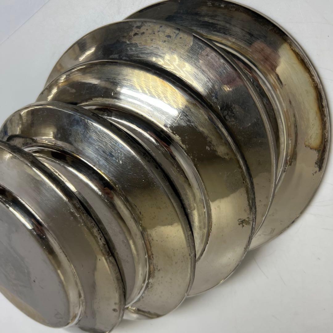 巧益　在銘　中皿 10枚　1390g 幅17cm 東K8-0119①