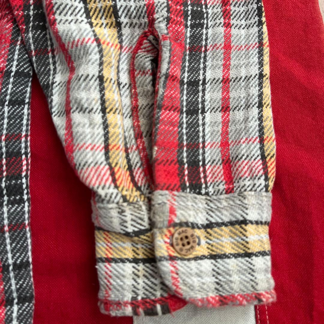 70s ビンテージ BIG MAC ヘビー ネルシャツ M アメリカ製 好配色