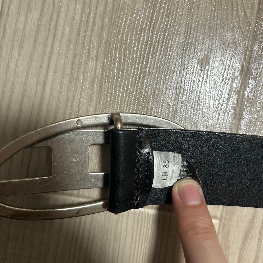 DIESEL ブラックレザーベルト　正規品