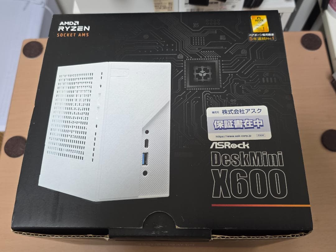 ASROCK DeskMini X600-STX WiFI内蔵