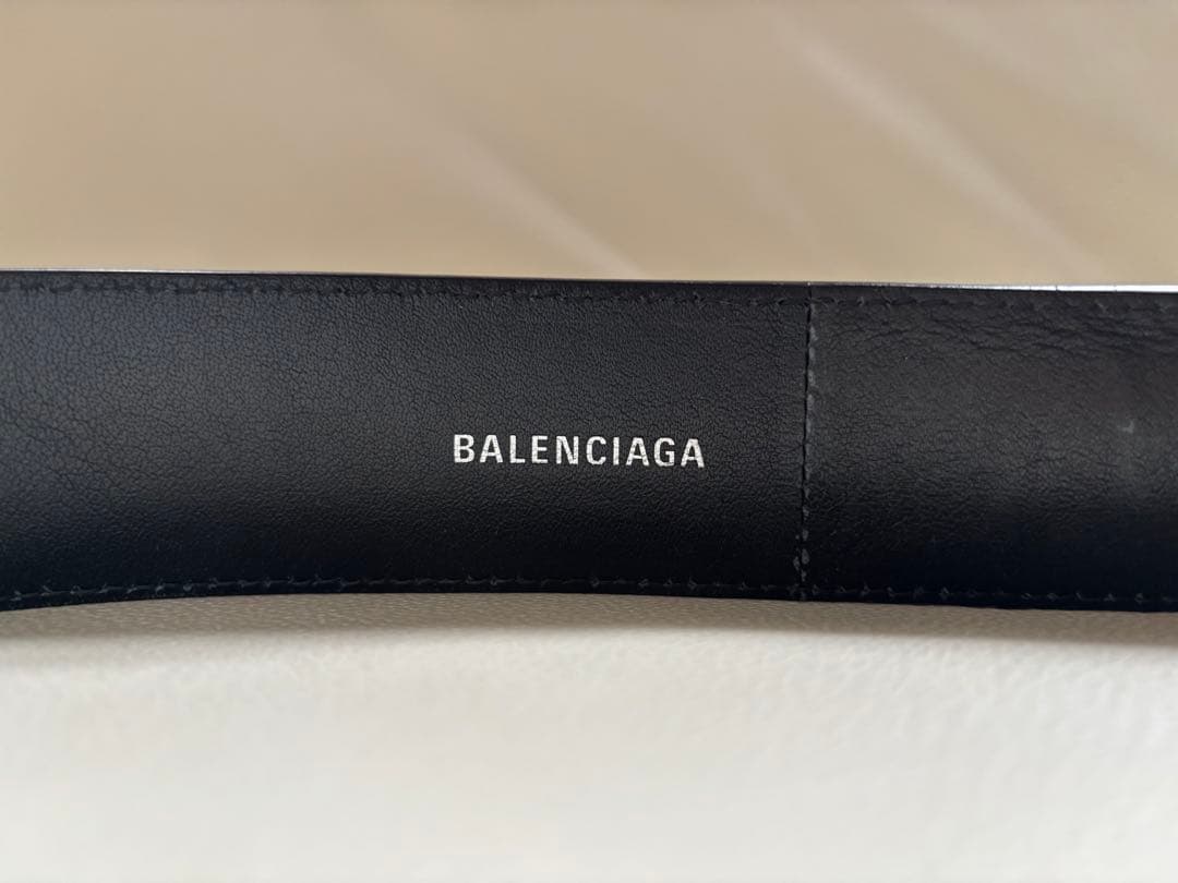 ⭐︎BALENCIAGA⭐︎ロゴベルト　505071　レザー　ブラック　メンズ