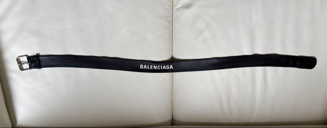 ⭐︎BALENCIAGA⭐︎ロゴベルト　505071　レザー　ブラック　メンズ