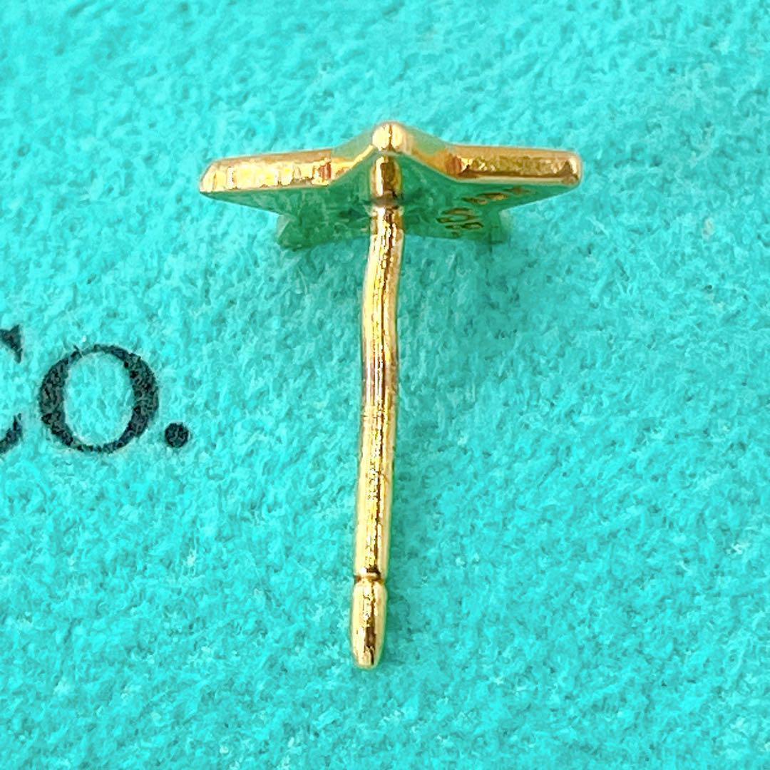 レア オールドティファニー スター ピアス ゴールド k18