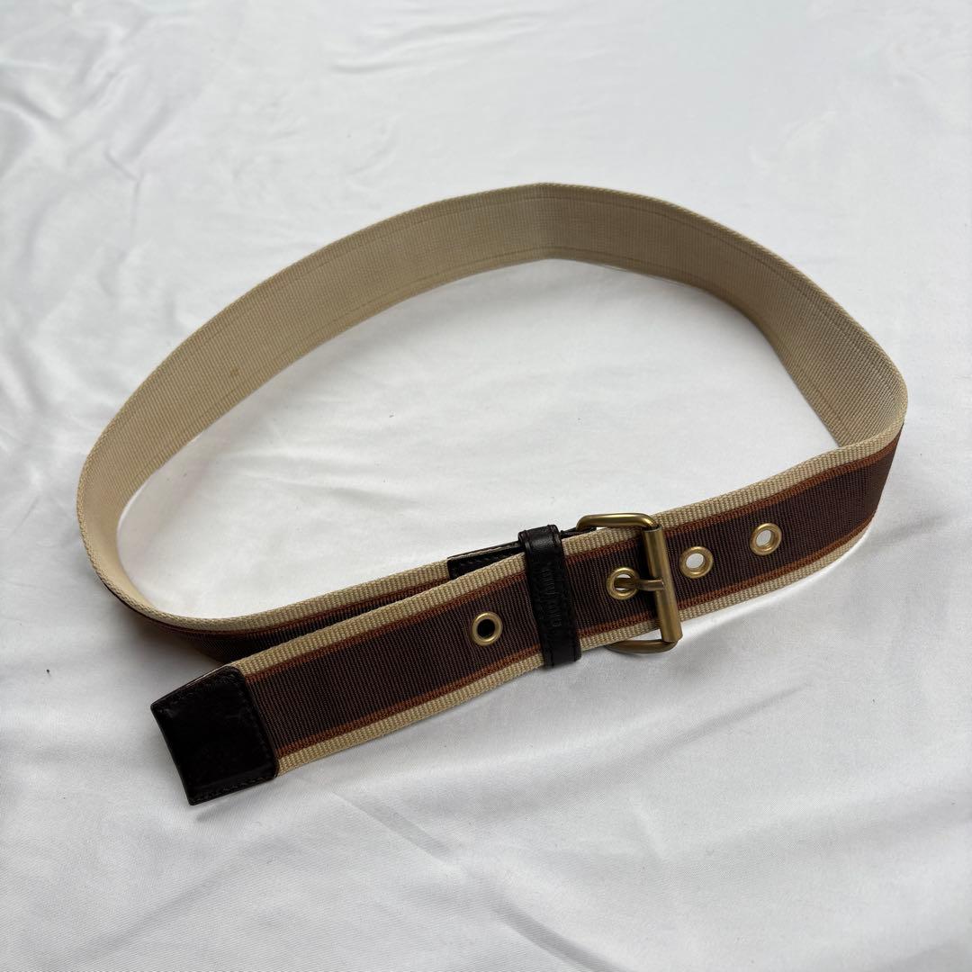 小物 Archive miu miu canvas belt brown