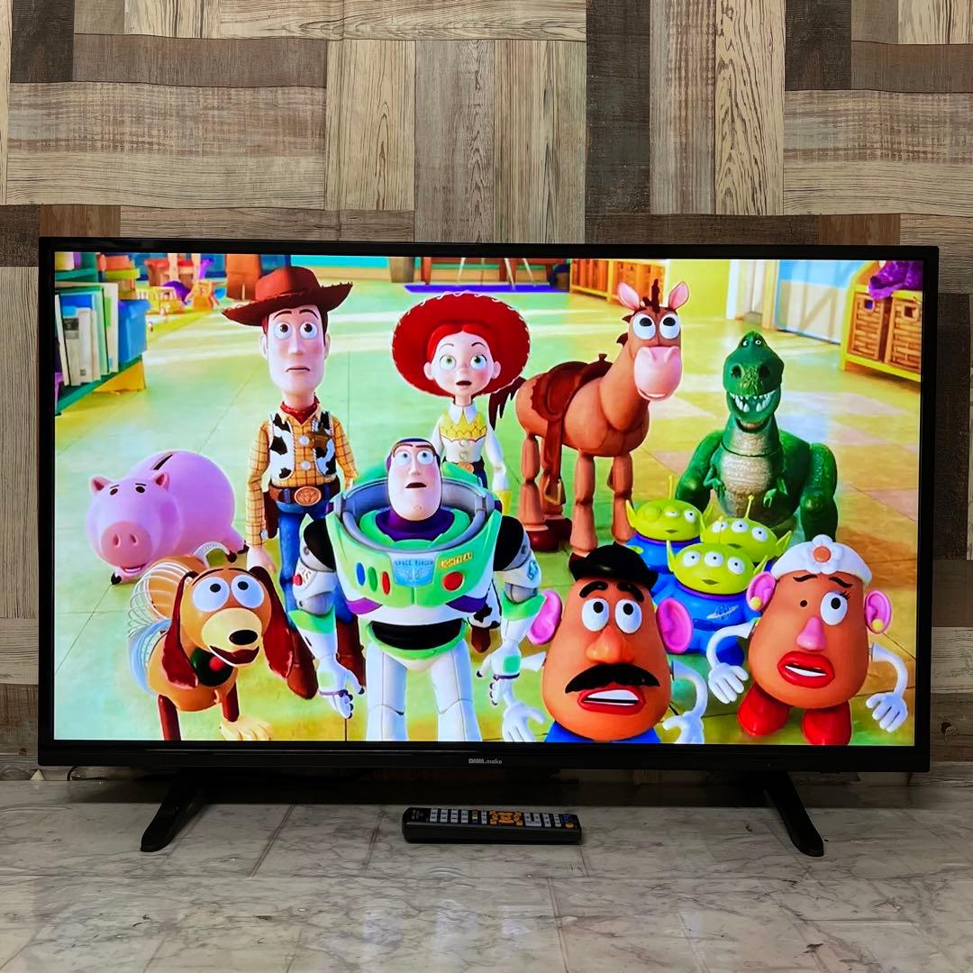 即日受渡割❣️全国送料込5年前購入DMM43型4KモニターHDMI3スピーカーリモ