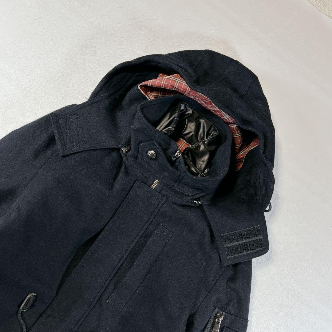 BURBERRY BLACK LABEL ライトアウター付 フーデッドコートL