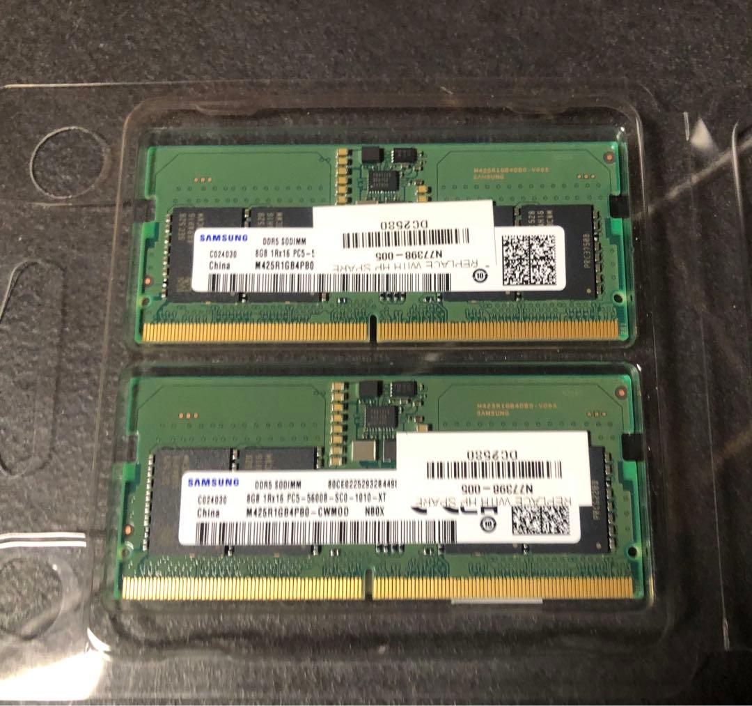 SAMSUNG DDR5 SODIMM 8GB 5600MHz 2枚