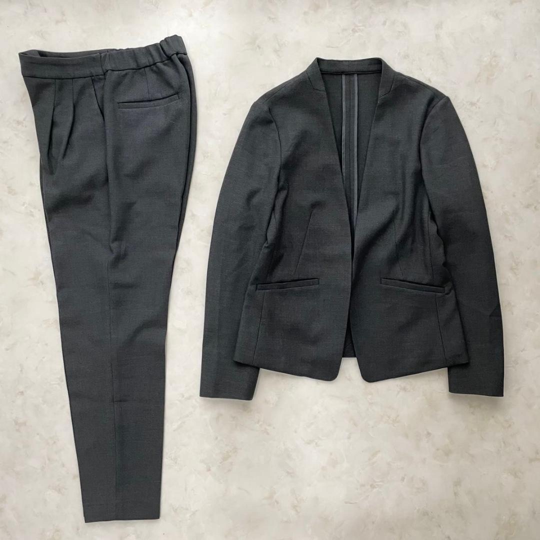 グリーンレーベルリラクシング　セットアップスーツ ノーカラー DELEGANT