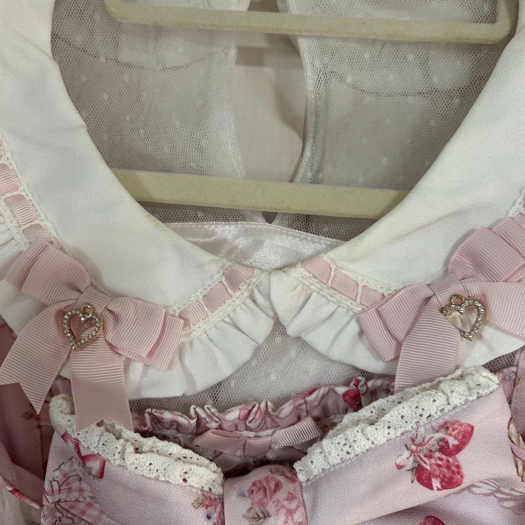 LIZLISA Creamy Berry柄ワンピース ピンク