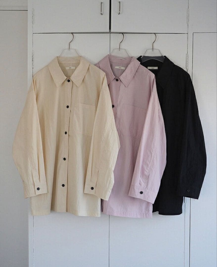 新品anuke Over Pocket Shirtsピンク