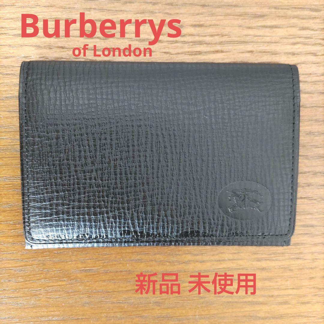 【新品未使用】BURBERRY ブラック レザー 名刺入れ・カード入れ