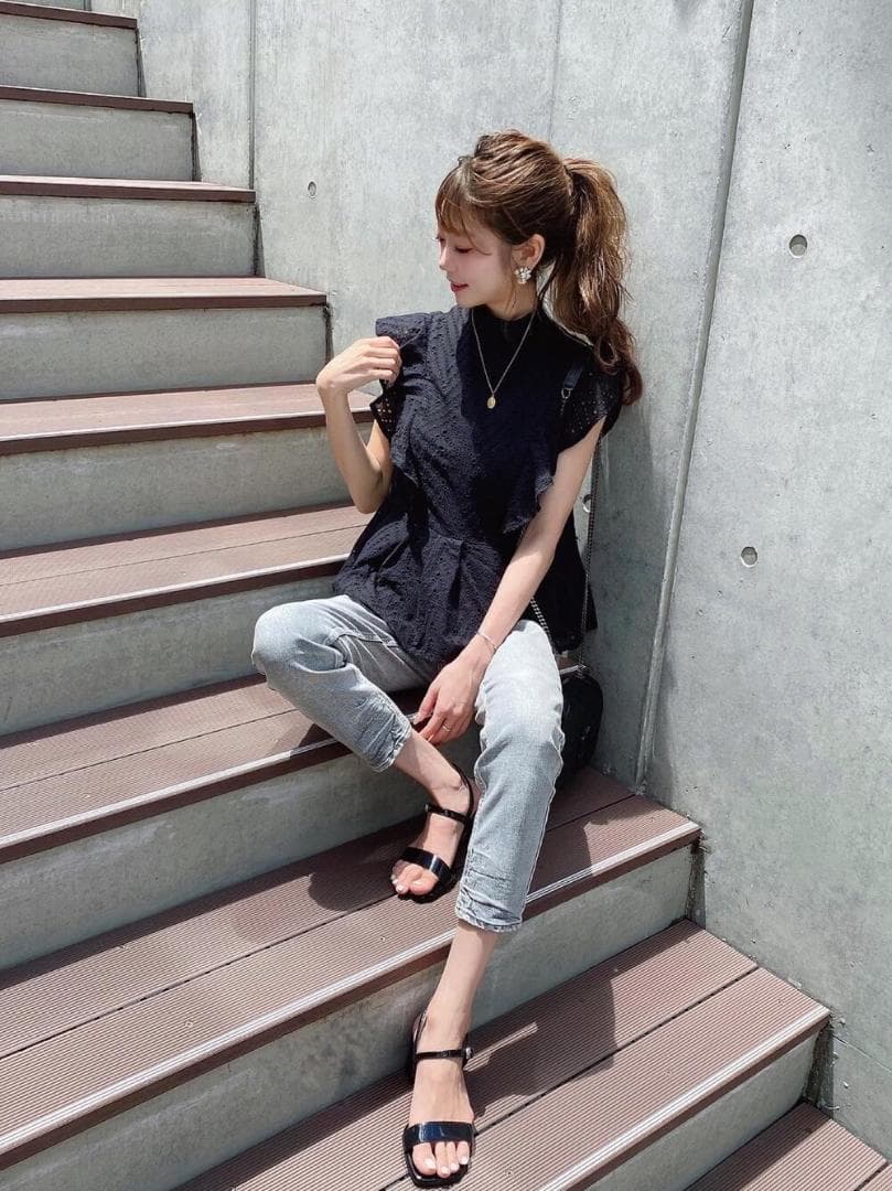 大草直子さん着用◆新品 アッパーハイツ EIGHTY'S シルバー 22