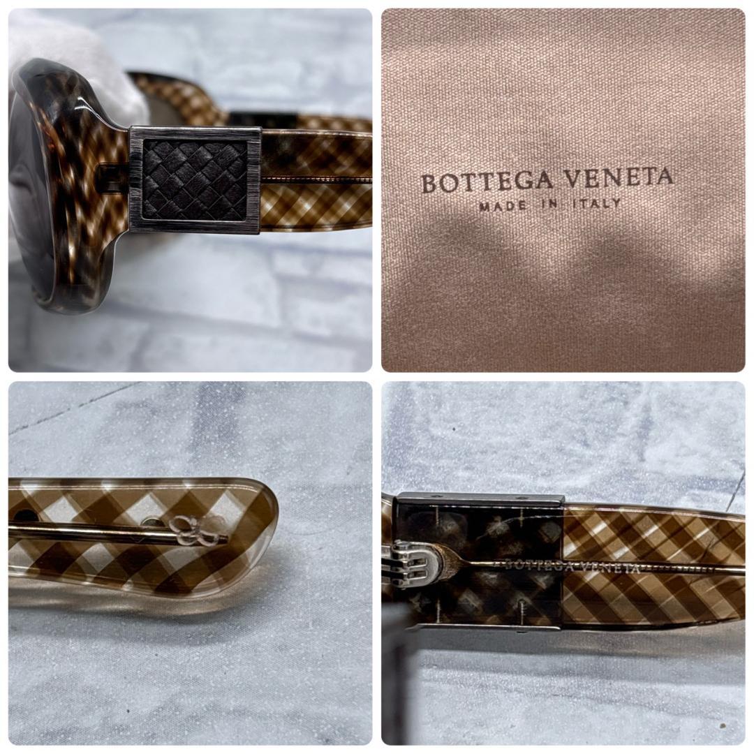 Bottega Veneta ブラウン・チェック柄 サングラス
