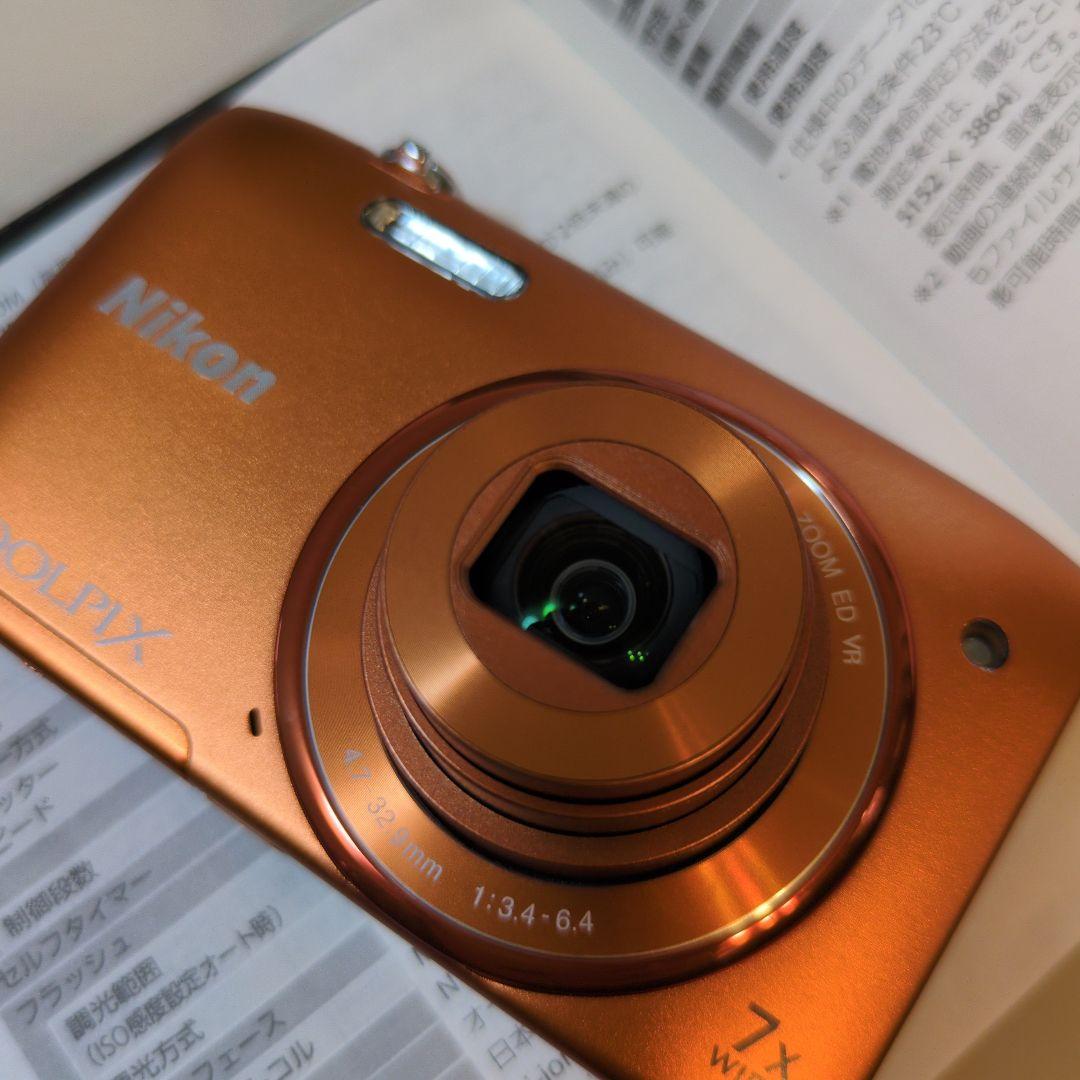 【極美品】Nikon COOLPIX S3500 オレンジ 2005万画素