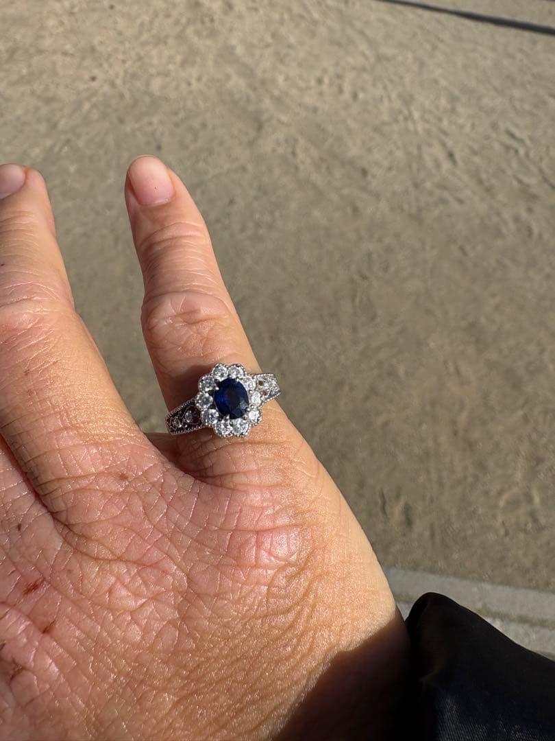 3*5様 ミニバック付【ツツミ】ブルーサファイアのリング 13号