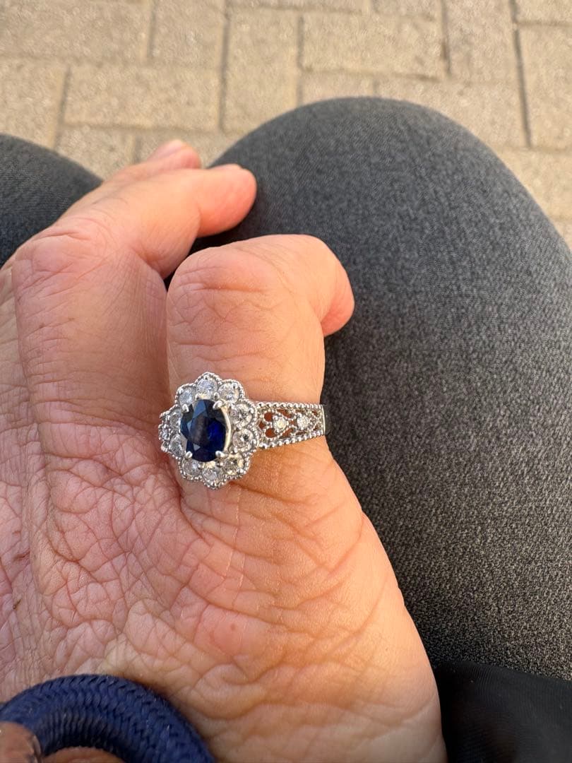 3*5様 ミニバック付【ツツミ】ブルーサファイアのリング 13号