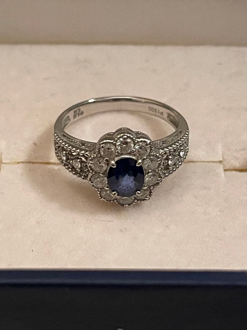 3*5様 ミニバック付【ツツミ】ブルーサファイアのリング 13号