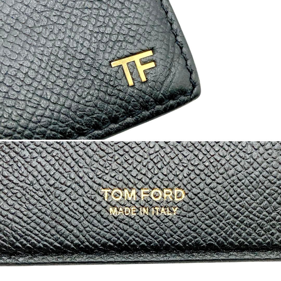 美品✨トムフォード　マネークリップ　カードケース　サフィアーノ　レザー　ブラック