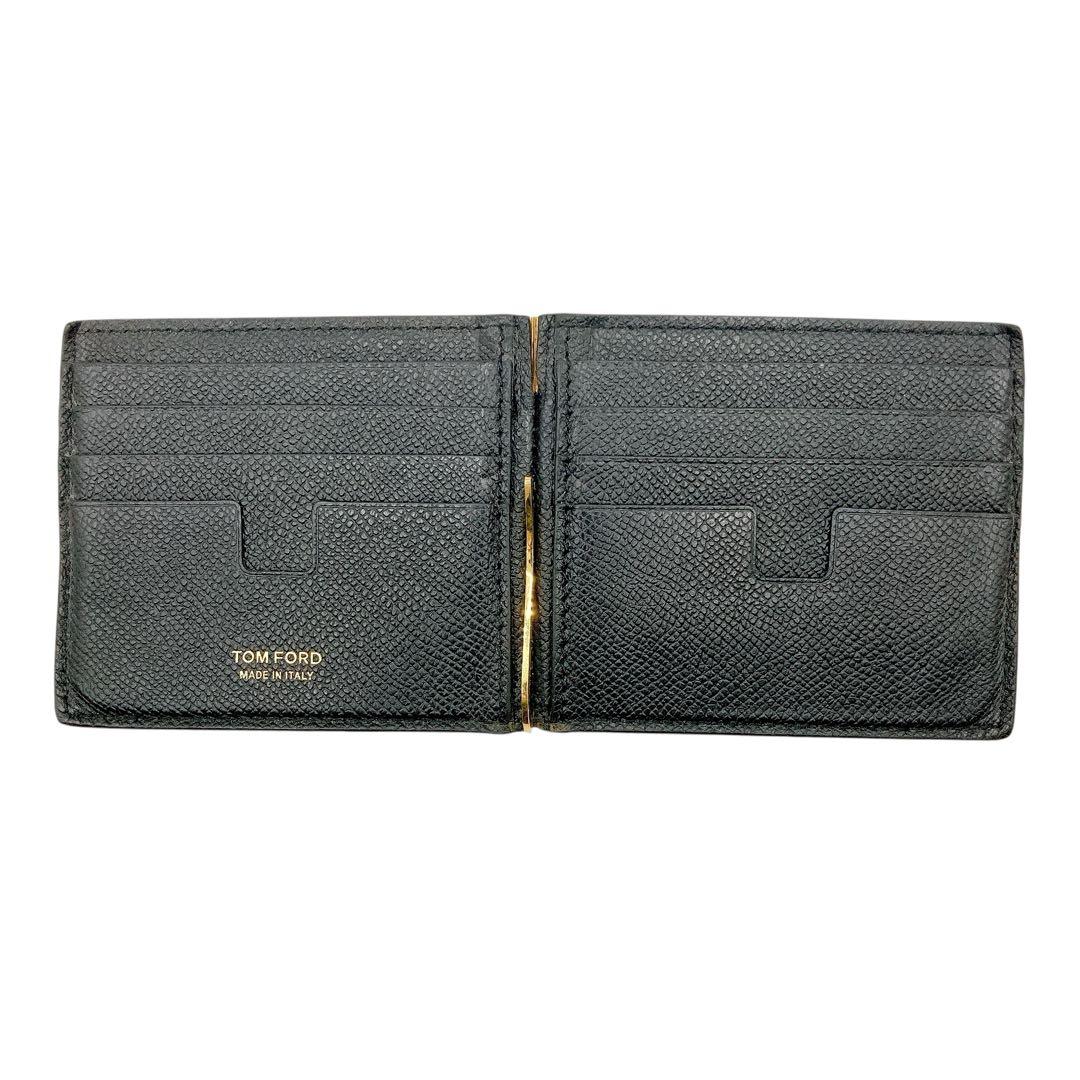 美品✨トムフォード　マネークリップ　カードケース　サフィアーノ　レザー　ブラック